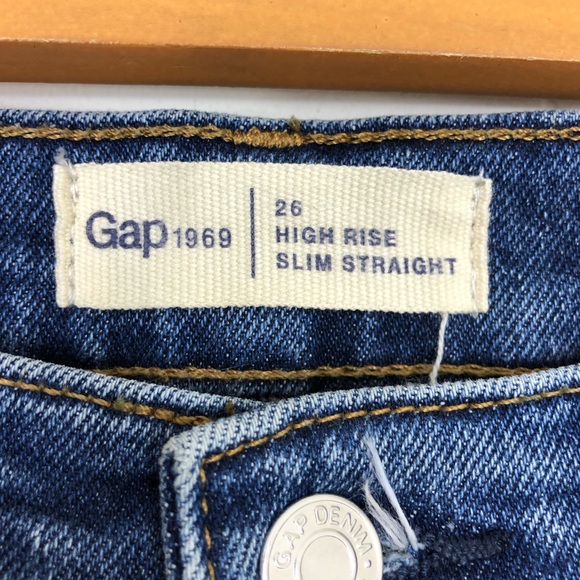 Gap High Rise Slim Straight Jeans Sz 26 - Picture 11 of 11